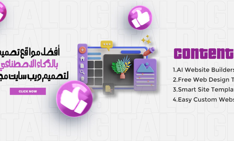 مواقع تصميم بالذكاء الاصطناعي