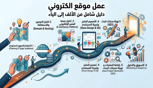 طريقة عمل موقع الكتروني تجاري 